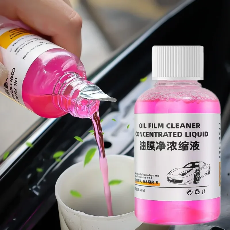 Removedor de película de aceite de vidrio para coche, limpiador concentrado para parabrisas automotriz, limpiador de película de aceite de vidrio para parabrisas delantero para limpieza de coche