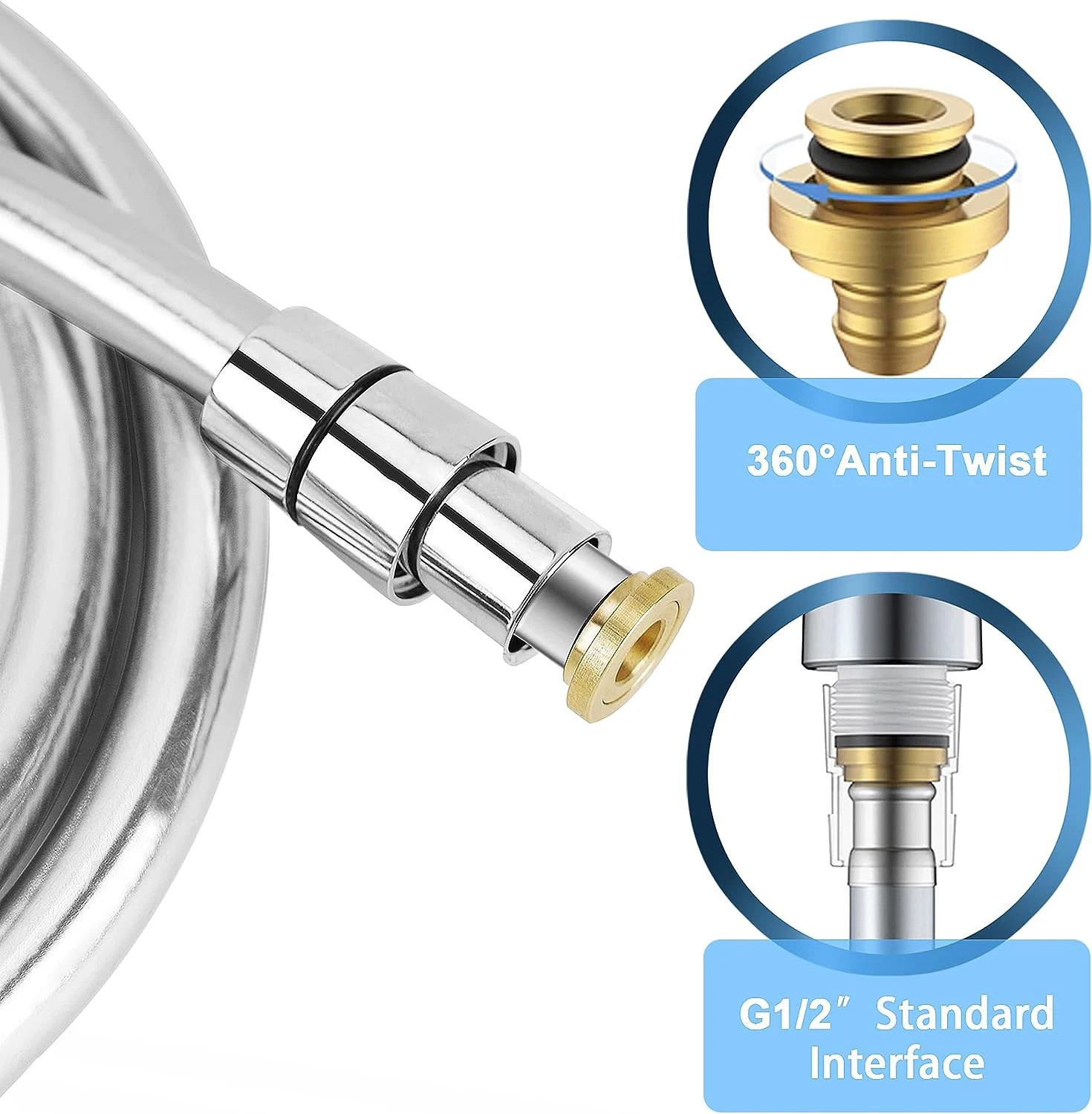 1.5/2/3m pvc silicone cabeça de chuveiro mangueira tubo flexível alta pressão água poderosa multicamadas encanamento acessórios do banheiro