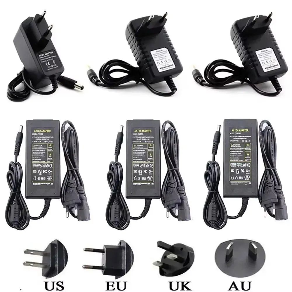 Transformador de iluminación de fuente de alimentación Ac 110V ~ 220V a Dc 12V adaptador de corriente Led convertidor controlador 1A 3A 4A 5A 6A 8A para tira de Led