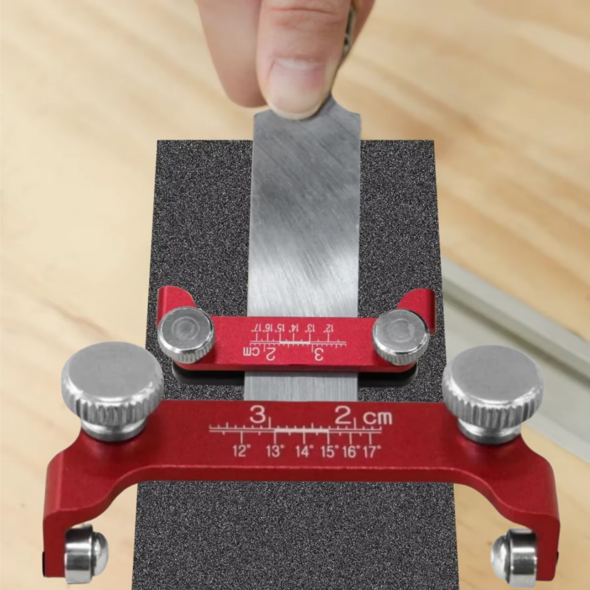 Chisel Sharpener, Fixed Angle Sharpener Made Of Aluminum, Fixed Angle Knife Chisel Sharpener Rack Guide Rail With Angle Scale