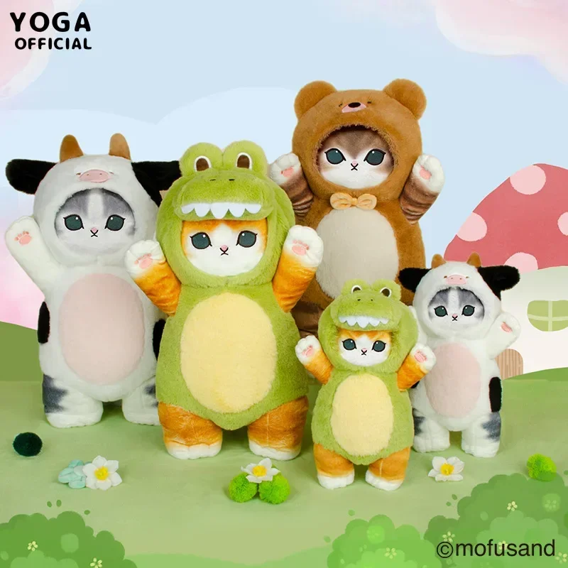 Original Mofusand Kawaii Cos แมว Kawaii สัตว์ Plushies 50 ซม.คอสเพลย์สัตว์ไดโนเสาร์วัวหมีตุ๊กตาน่ารักตุ๊กตาเด็กของขวัญของเล่น