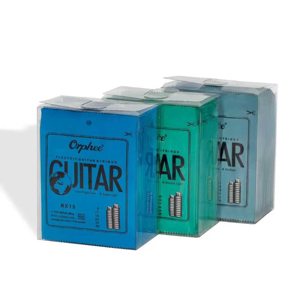 Orphee Kim Loại Dây Đàn Guitar Điện Bộ RX Series Thực Hành Lục Giác Thép Carbon 6 Dây Cho Phần Guitar Nhạc Cụ