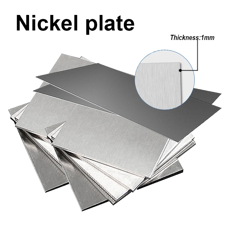 1 Uds. Placa de níquel de alta pureza 99.9% espesor 0,3/1mm tamaño 100x100MM/100x200MM placa de níquel galvanizado placa de metal barra plana