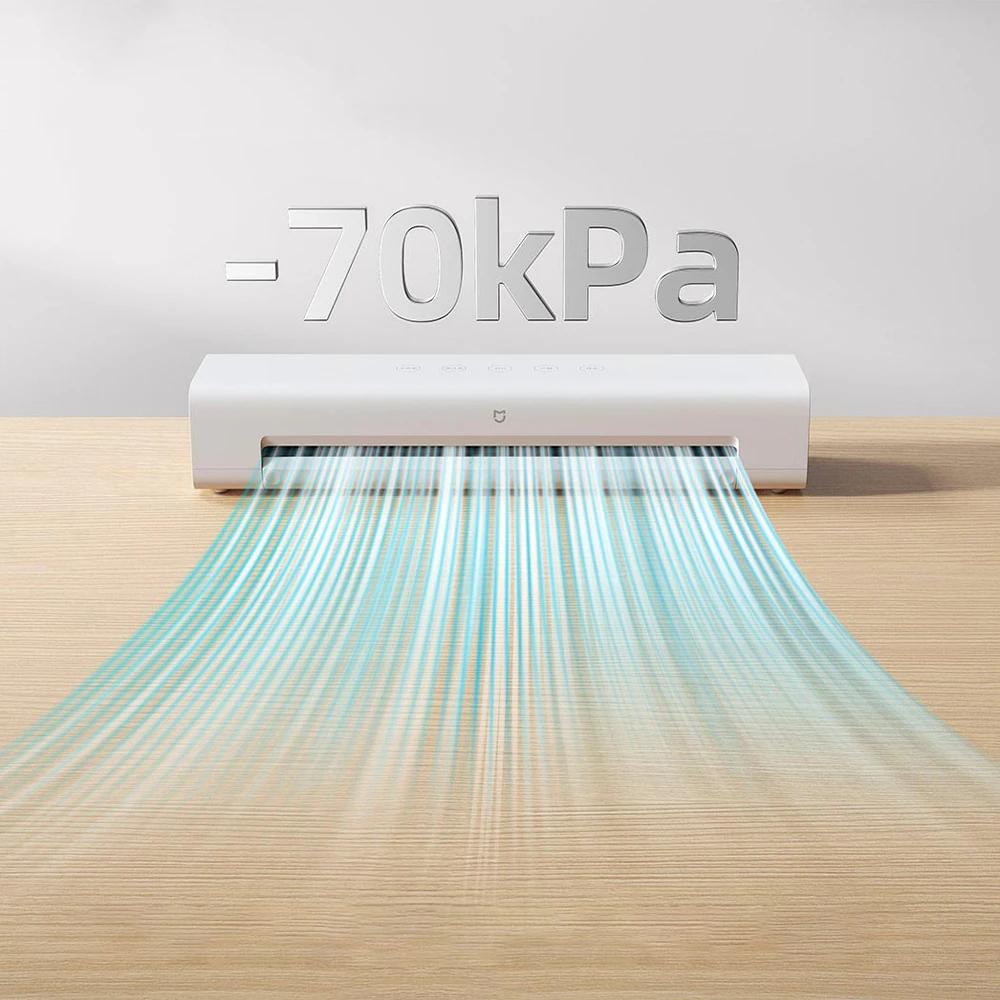 XIAOMI MIJIA Machine de scellage sous vide, Machine de scellage sous vide alimentaire 70Kpa, Modes sec/humide de conservation, 220V avec 10 sacs sous vide gratuits