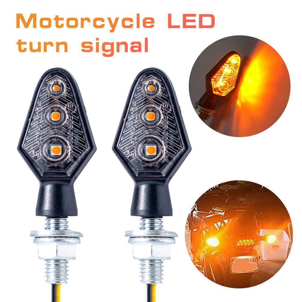 2 ชิ้น/เซ็ต 12V Universal LED ไฟเลี้ยวรถจักรยานยนต์กันน้ําไฟกระพริบรถจักรยานยนต์ Moto อุปกรณ์เสริม