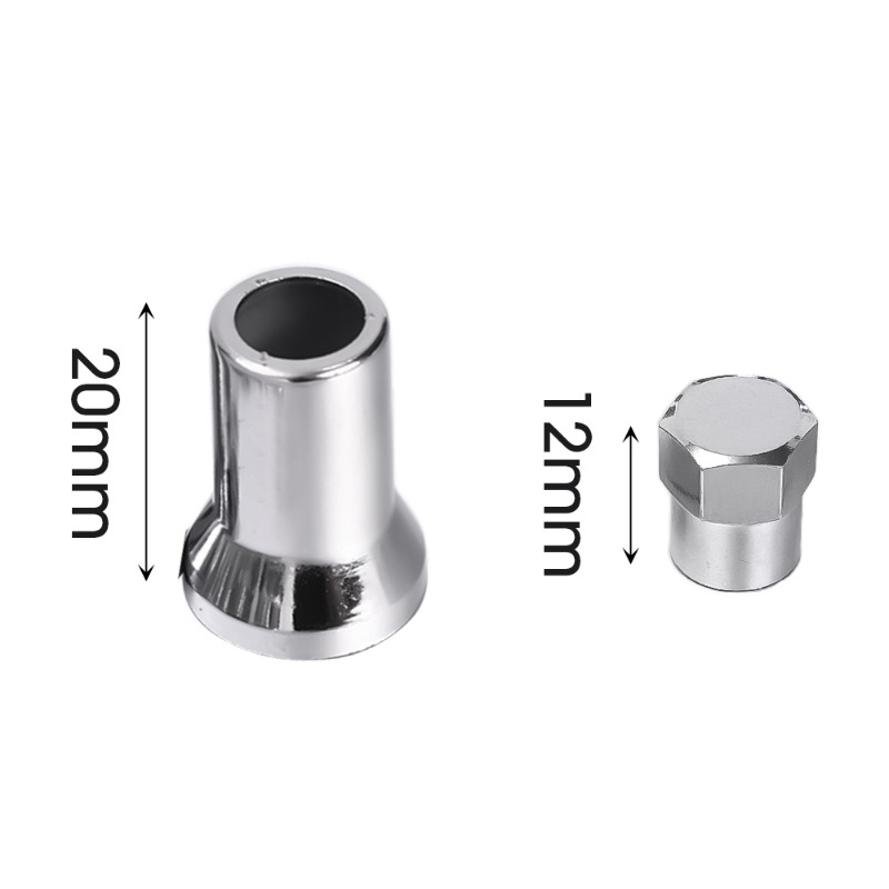 5/10SET cromado Snap-on válvula de neumático de camión de coche tapa Hexagonal con cubierta de manga rueda de neumático de coche accesorios universales