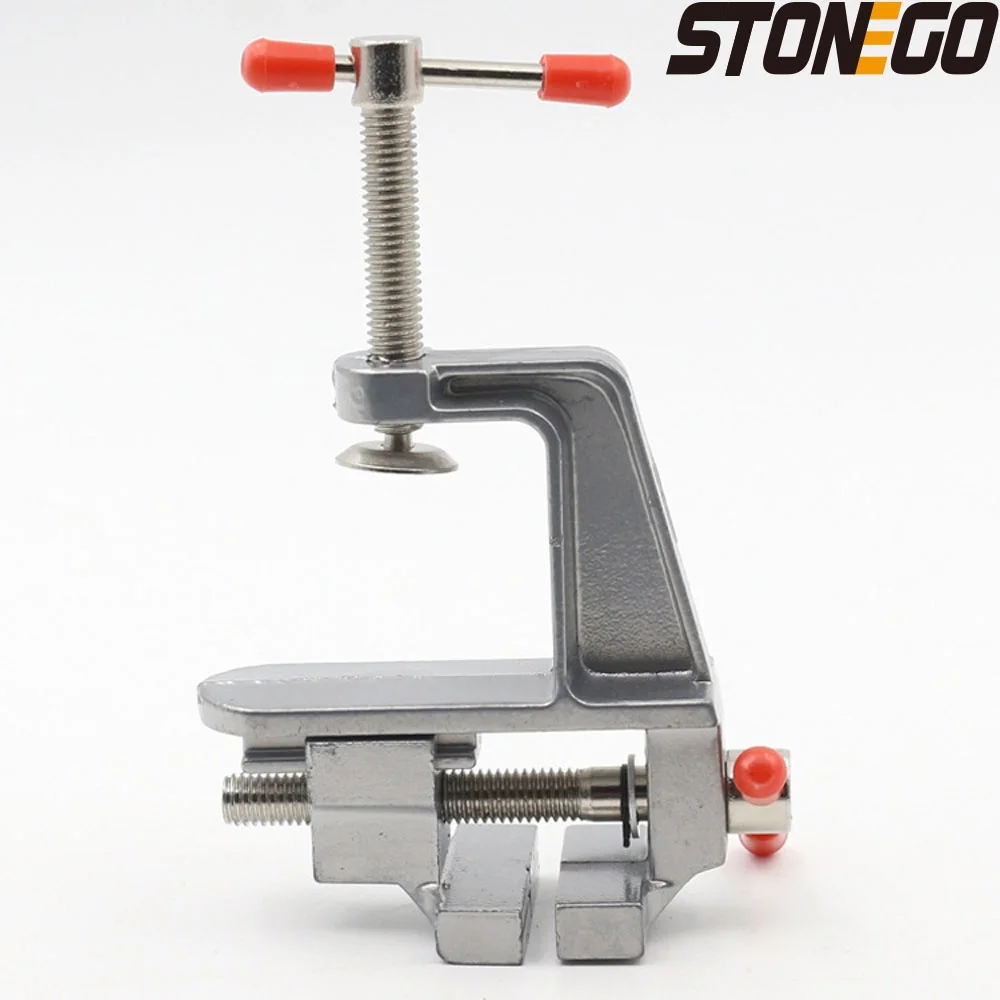 STONEGO 1PC 3.5" Aluminum Mini Bench Vise Table Vise Small Bench Vise DIY Tool Small Vise Small Flat Nose Pliers