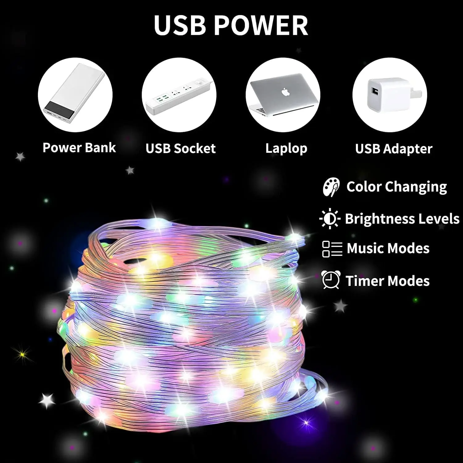 Stringa LED RGB 20m 10m 5m FAI DA TE Smart IC APP Bluetooth Luci fiabesche remote Dreamcolor Garden Party Natale Decorazioni di nozze
