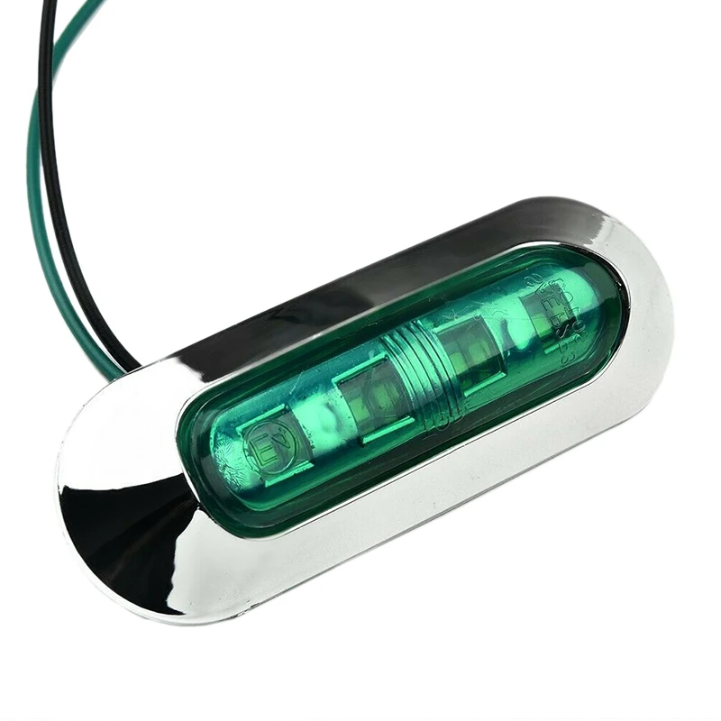 2 Stücke LED Marine Boot Port Navigation Deck Bogen Heck Steuerbord Lichter Wasserdicht für Busse Lkw Anhänger Lkw 12 V-24 V 2 Watt