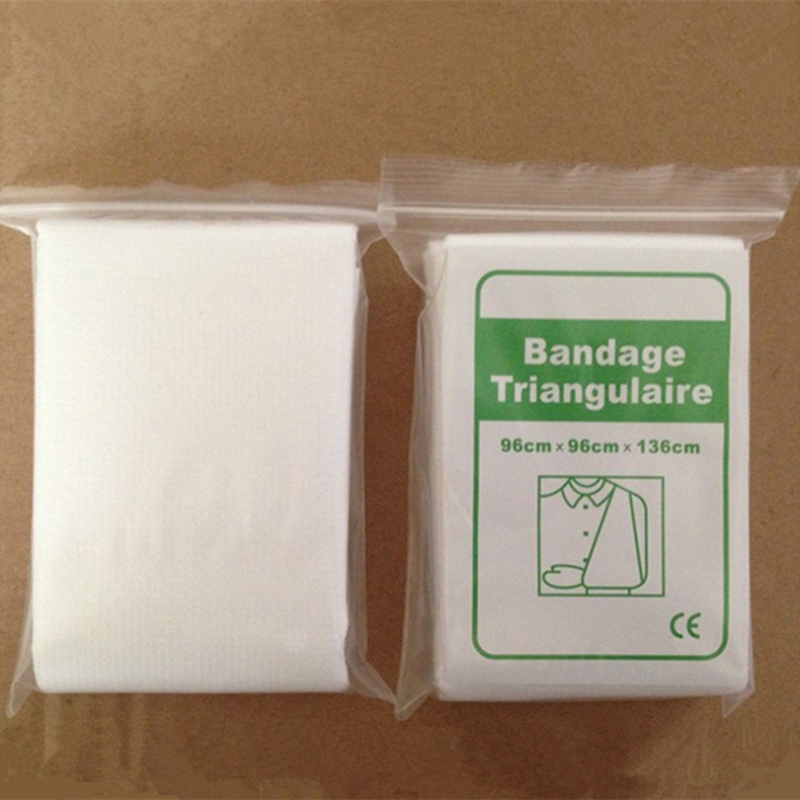 Outdoor Emergency Self-rescue Survival Triangular Bandage Bandaging Hemostatic Non-woven Fabric 96x96x136cm