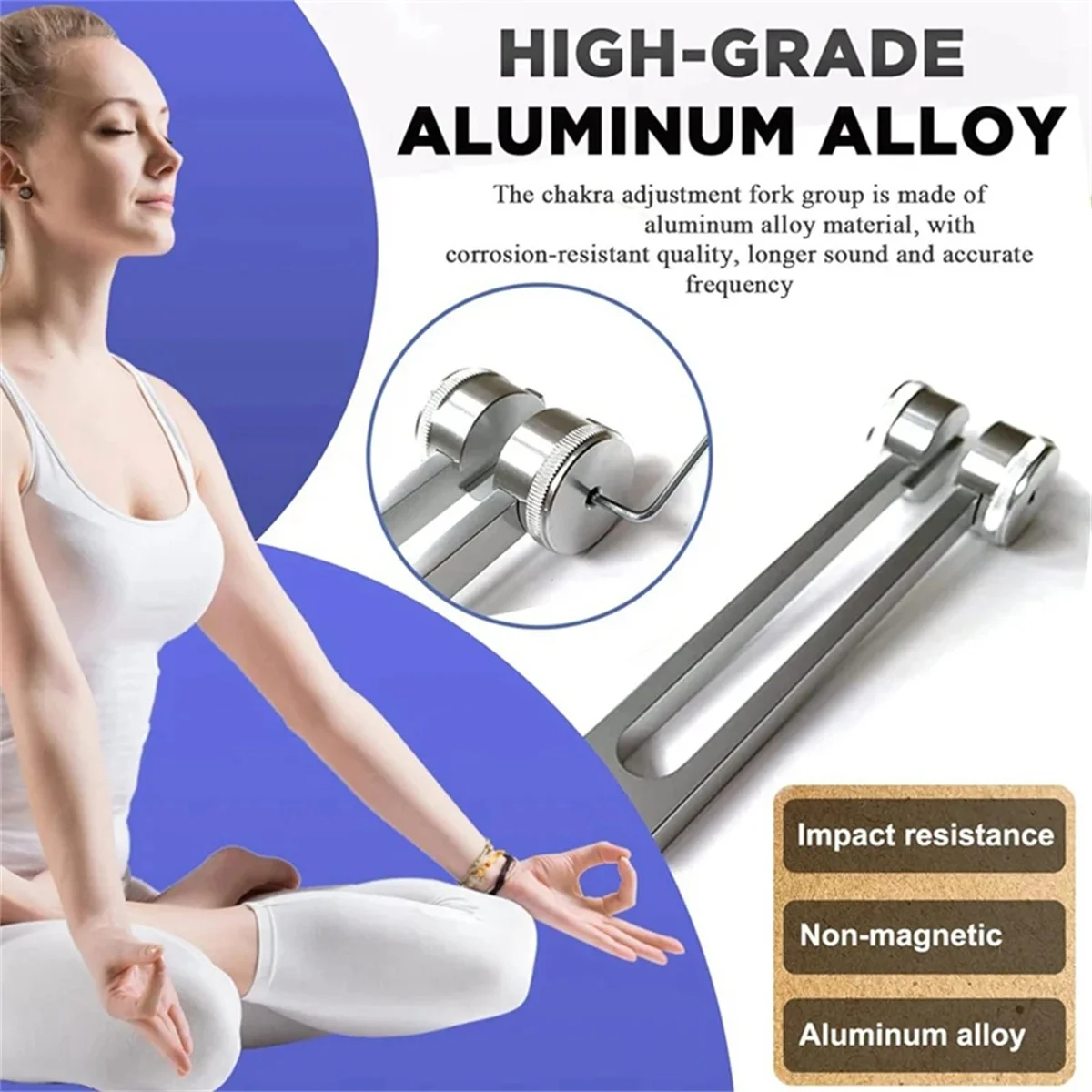 Diapasón de 128 HZ para reparación de ADN, curación, prueba del sistema nervioso, diapasón, cuidado de la salud, mantiene el cuerpo, la mente y el espíritu en perfecto