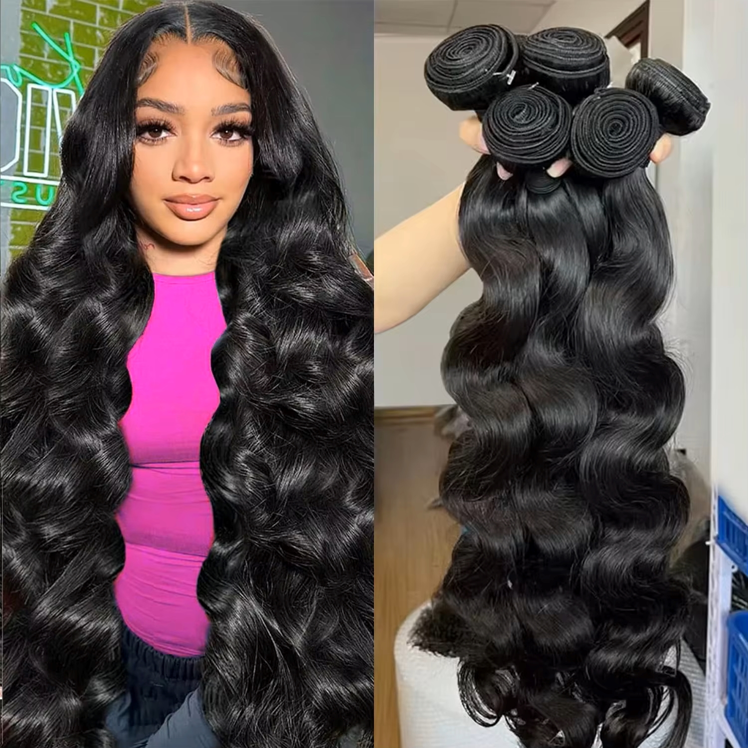 16A Braziliaanse Menselijk Haar Bundels Body Wave 3 4 Bundels 100% Onverwerkte Menselijk Haar Golven Doule Getrokken Virgin Weave Extensions