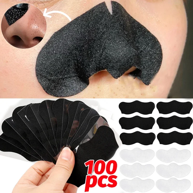 Deep Cleansing Pore Nose Black Head Removal Stickers Peel Off Blackhead Remove Mask 100PCS Nasal Strips Unisex Skin Care Masks