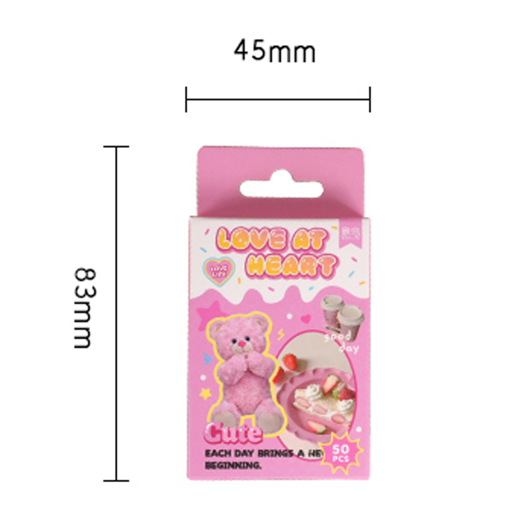 Mr. Paper Cute Cartoon Animal Box Stickers DIY Decorative Handbook Materials Kawaii Stickers Stationery 50pcs/box