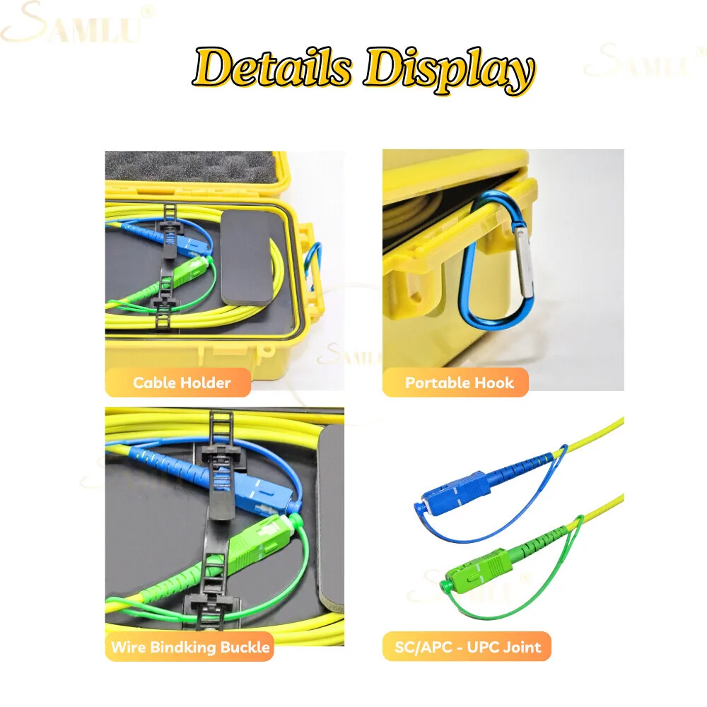 1000M SC LC APC UPC OTDR เปิดตัวสายไฟเบอร์โหมด OTDR ทดสอบสายไฟ 1km OTDR Dead Zone Eliminator เส้นใยแหวน