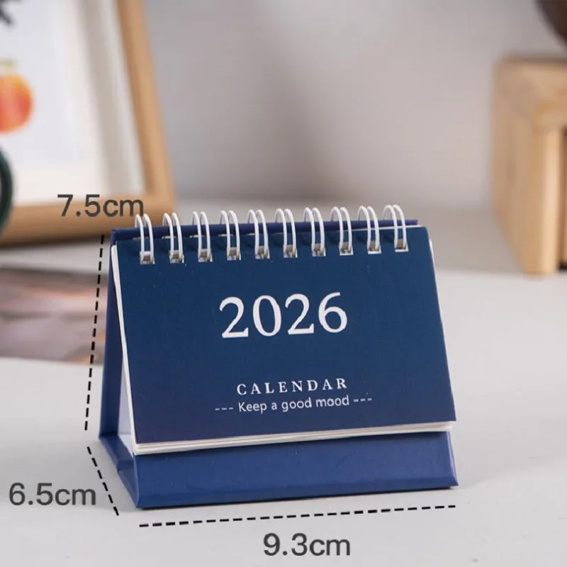2026 Simple Style English Mini Desk Calendar Desktop Display Portable Calendar Desktop Decoration Handmade Diary