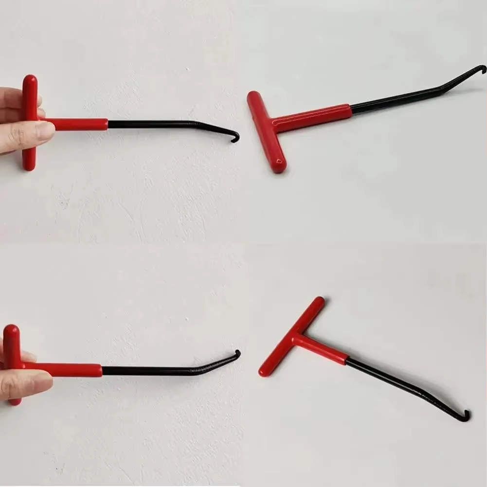 Exhaust Spring Puller Tool Snowmobile ATV Motorcycle Muffler Exhaust Stand Removal Tool T-Handle Type with Rubber Coating