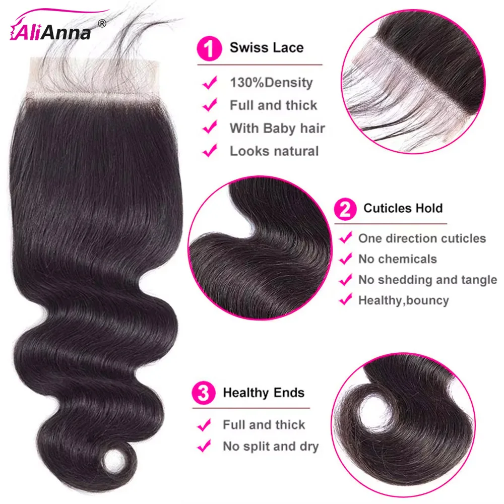 Onda do corpo pacotes de cabelo humano com um fechamento 2x6 hd fechamento do laço pacotes de cabelo humano com fechamento 4x4 5x5 pacote brasileiro ofertas