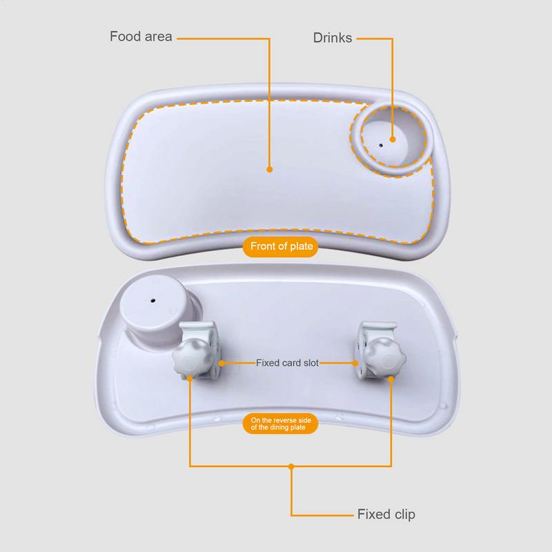 Snack Tray For Pushchair Reusable Stroller Snack Tray Multi-Functional Safe Pram Tray Pushchairs Prams & Accessories Easy-Clean