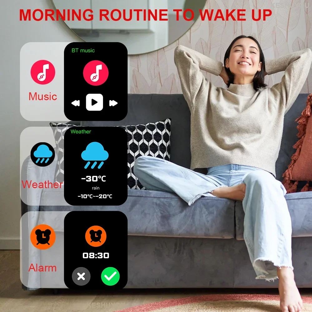 LAXASFIT Novo H9 Promax Relógio Inteligente Dial para Responder Chamadas Rastreamento de Calorias Monitoramento de Oximetria de Freqüência Cardíaca Bluetooth Smartwatch