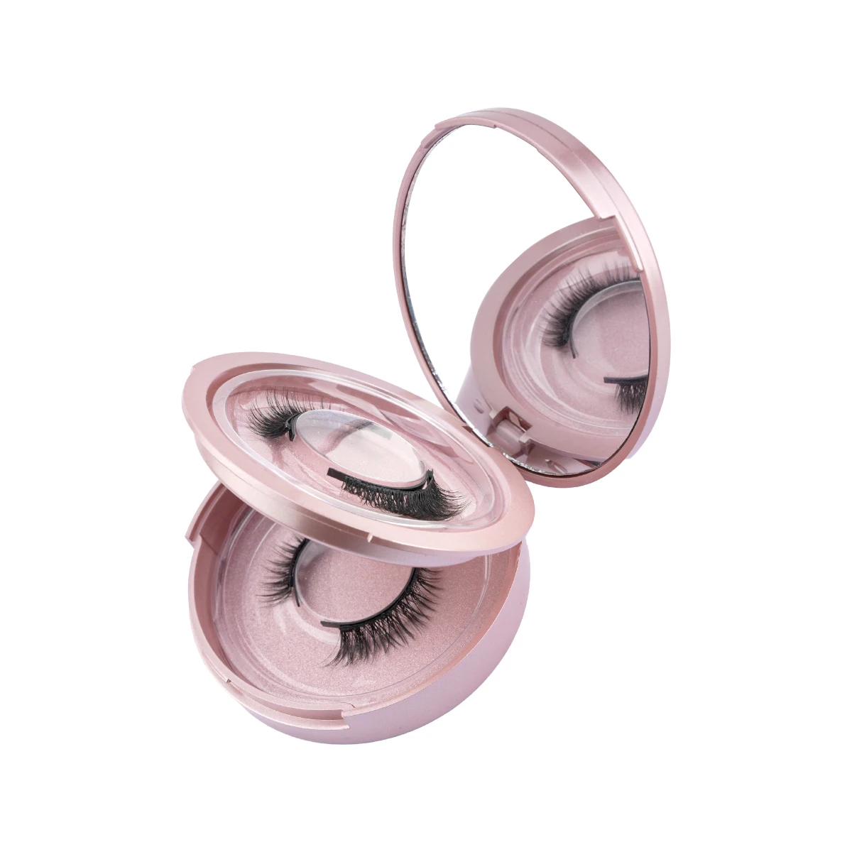 1/2 Pairs Magnetic Eyelashes Handmade Fluffy Faux Mink Lashes Reusable No Glue Natural False Eyelashes with Tweezers Set Makeup