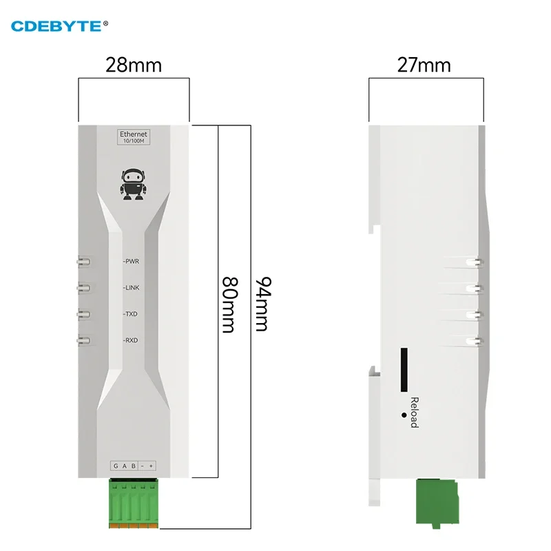 RS485 zu Ethernet Serial Port Server CDEBYTE NE2-D11 Ultra Small Volume MQTT Kommunikation ModBus Gateway TCP/IP zu RTU DC 8-28V