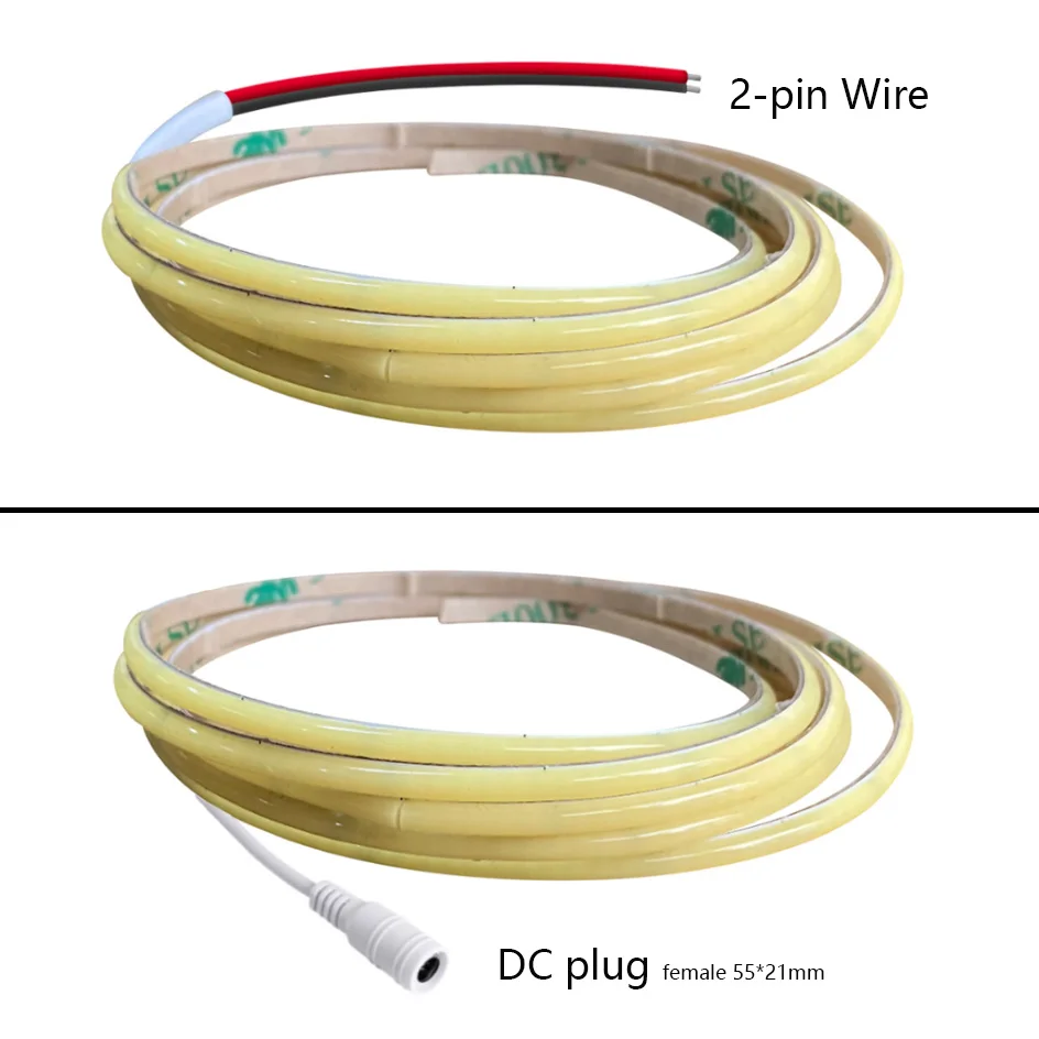 3 ミリメートル超薄型 DC 12V カラフルな COB LED ストリップライト家の装飾 DIY ブルー/ピンク/レッド/パープル高密度 LED テープカラー車