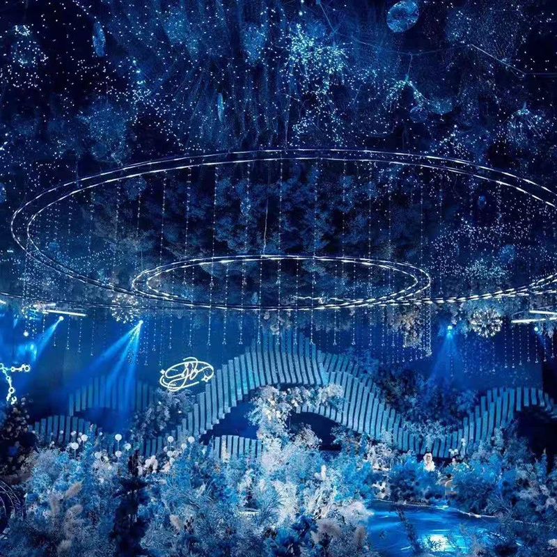 5/10M Wedding Ceiling Decor,LED Fishnet String Lights,Starry Sky Net Luminous Lamp,DIY Wedding Hall Birthday Ceiling Fairy Light