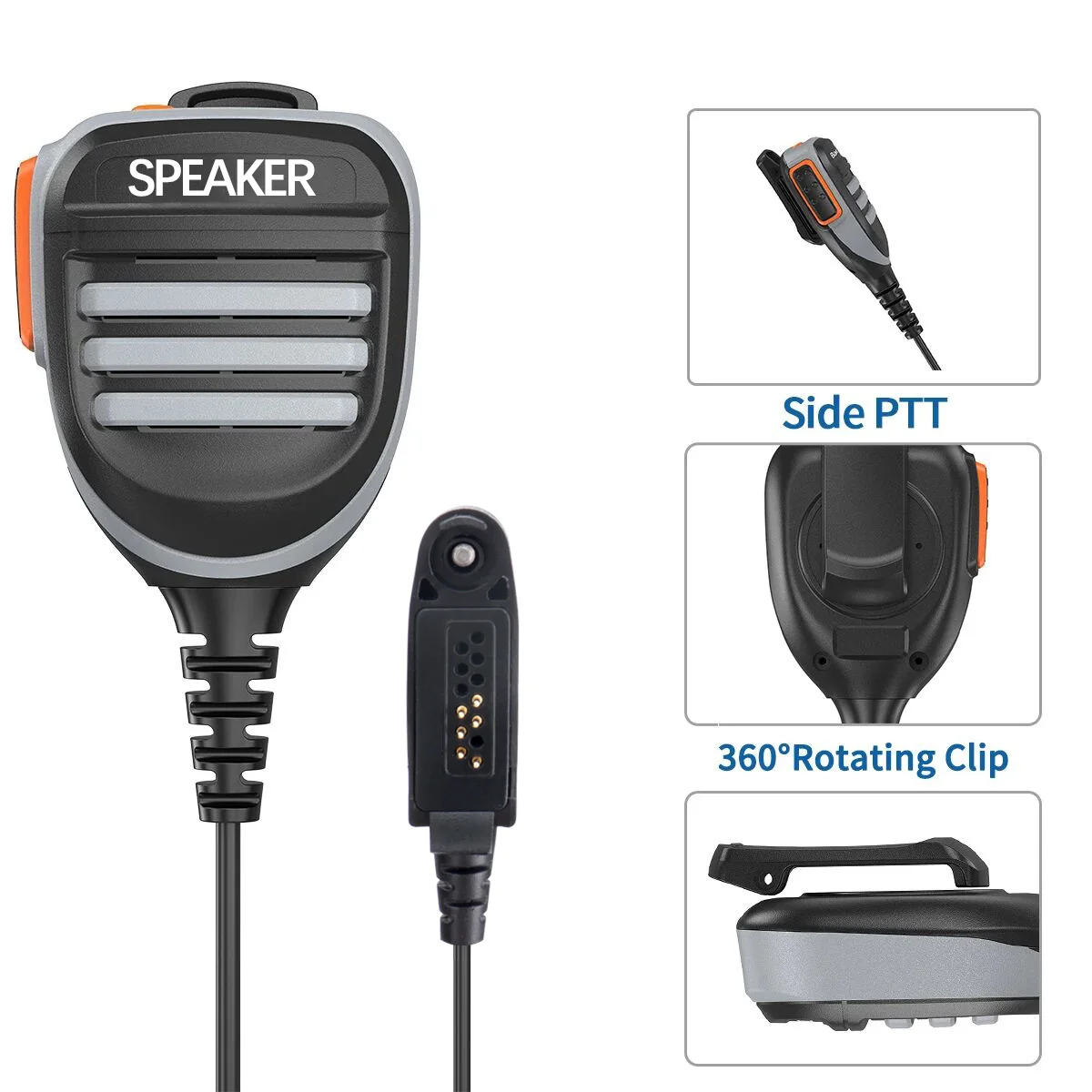 Walkie talkie microfone alto-falante microfone duplo ptt compatível com rádio UV-98 plus UV-99 r6000 radtel RT-880 RT-880G RT-6D