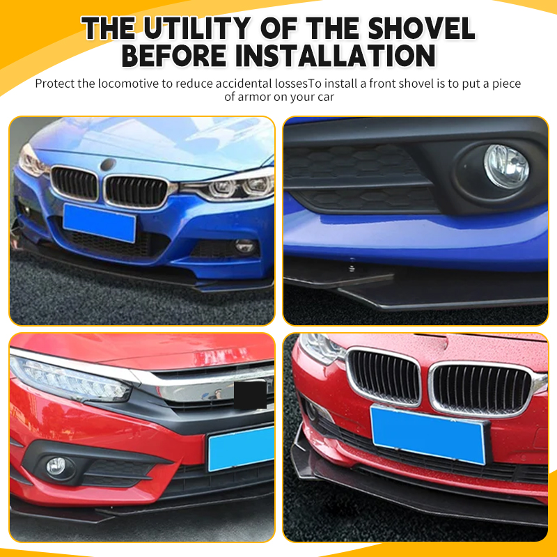 5 個調整可能な ABS フロントユニバーサルバンパーセパレーターボディキットアヒルリップスプリッターフォルクスワーゲン用 BMW 用アウディ用ホンダ