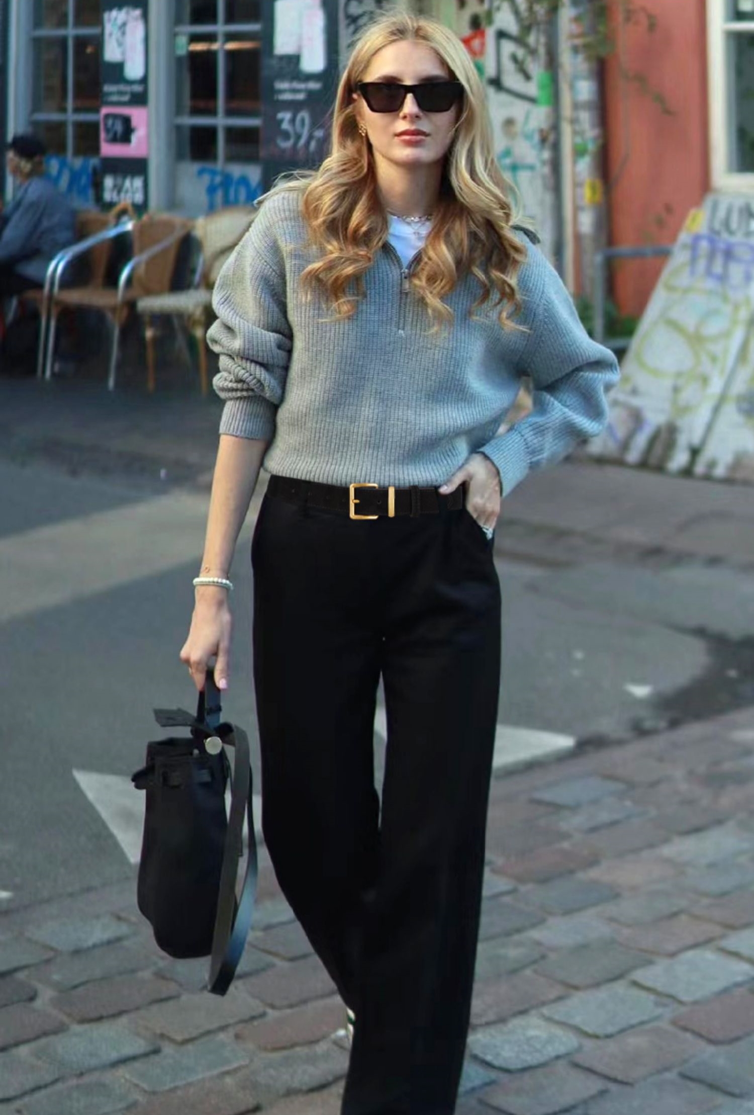 Cinto feminino de camurça de couro com fivela quadrada dourada de 3,3 cm de largura estilo vintage para jeans vestido