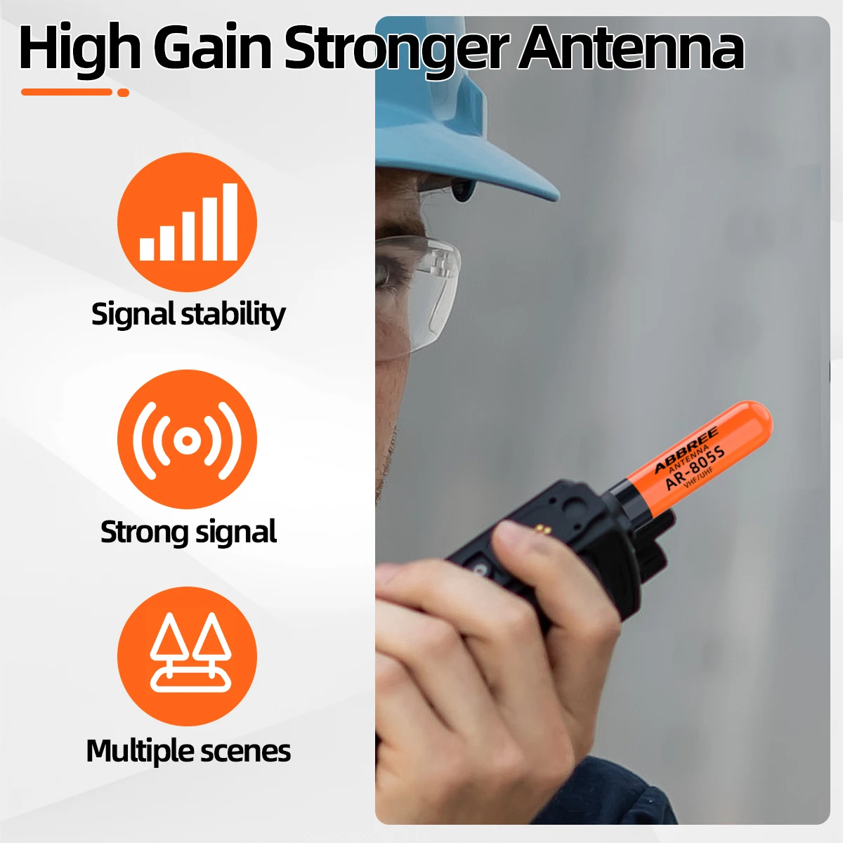 1/2 pçs nova abbree AR-805S walkie talkie antena sma-fêmea uhf vhf para UV-5R UV-32 UV-21 pro v2 quansheng UV-K5 8 tk11 rádio amador