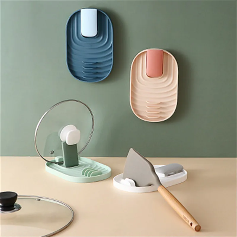 Organizer da cucina coperchio per pentole stoccaggio Pancake Turner Rack mestolo per zuppa supporto per paletta scolapiatti accessori per gadget da cucina