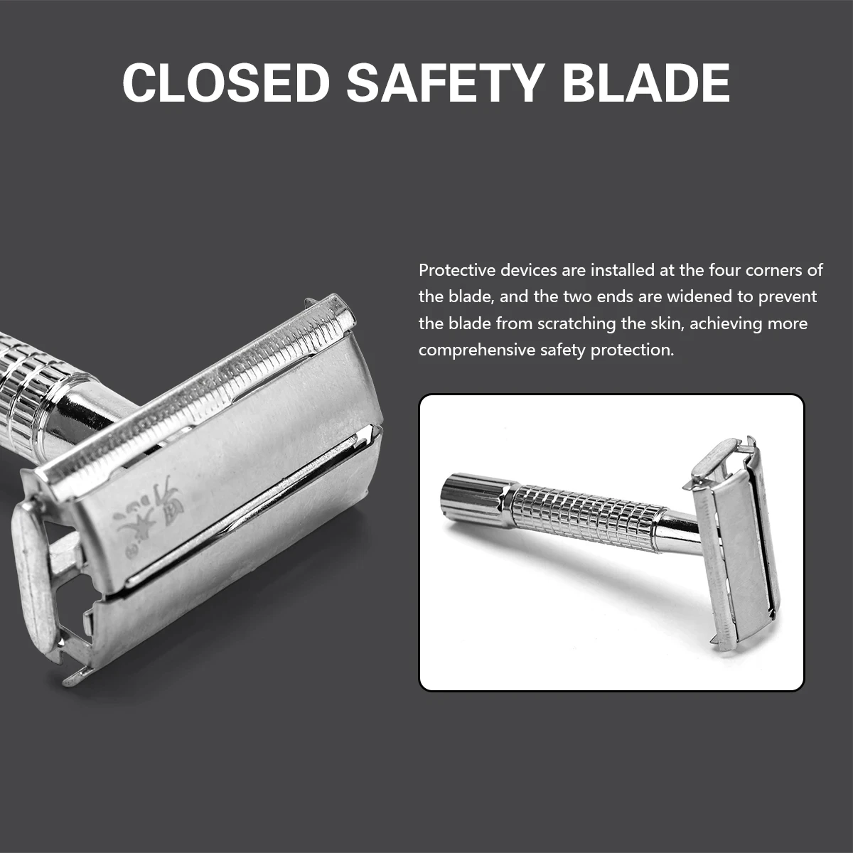 Double Edge Safety Razor for Unisex Safety Razor with a Delicate Box Holder With Blade Professional Barber Styling Accessories