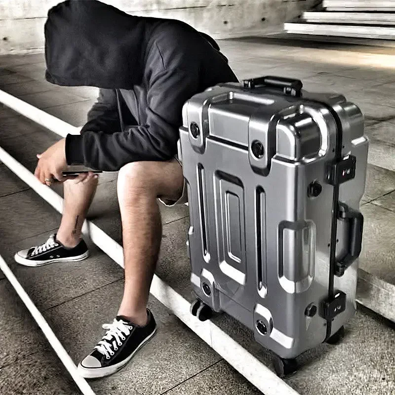 Reisekoffer Technology Sense Rollgepäck Neuer Universal-Rollen-Trolley mit Passwort-Boarding-Tasche 20 24 26 28 Zoll