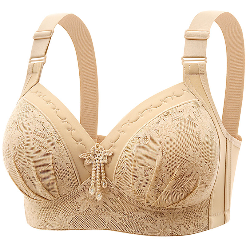 Nova renda impressa oversized roupa interior de amamentação das mulheres grávidas confortável sem anel de aço reunindo sutiã anti flacidez