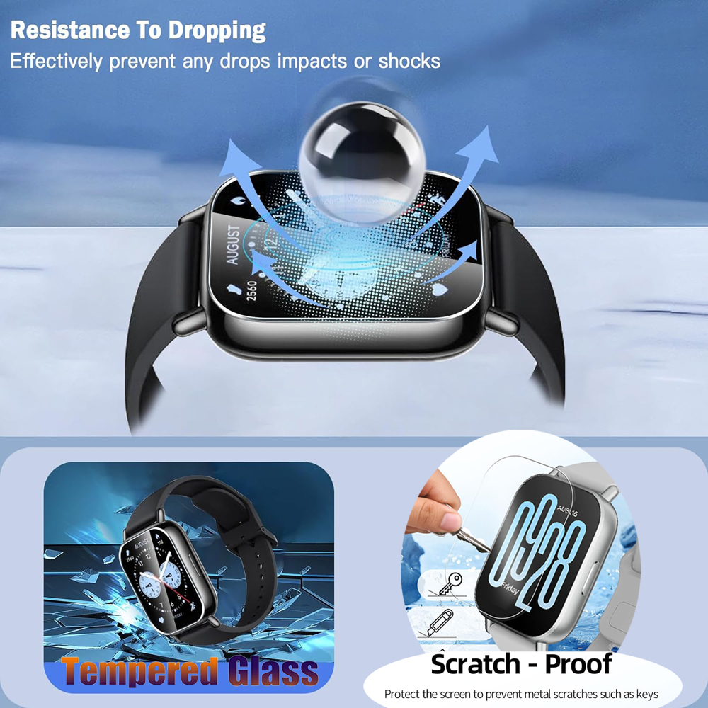 Tempered Glass Screen Protector For Xiaomi Redmi Watch 5 Active/Lite Accessories Protector Anti-Scratch For Redmi Watch 4 Glass