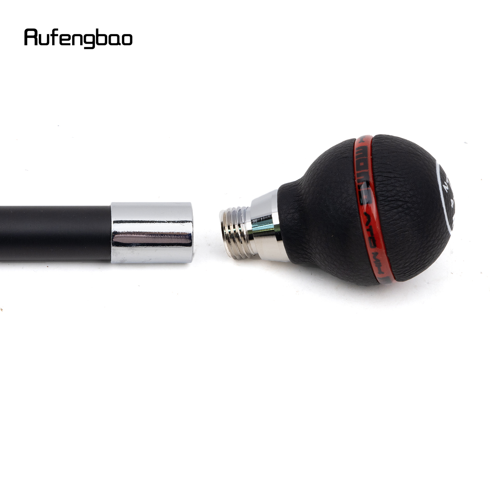 シルバーウォーキングケイン,黒と赤のレザーボール,装飾スティック,エレガントなファッション,紳士,コスプレ,92cm