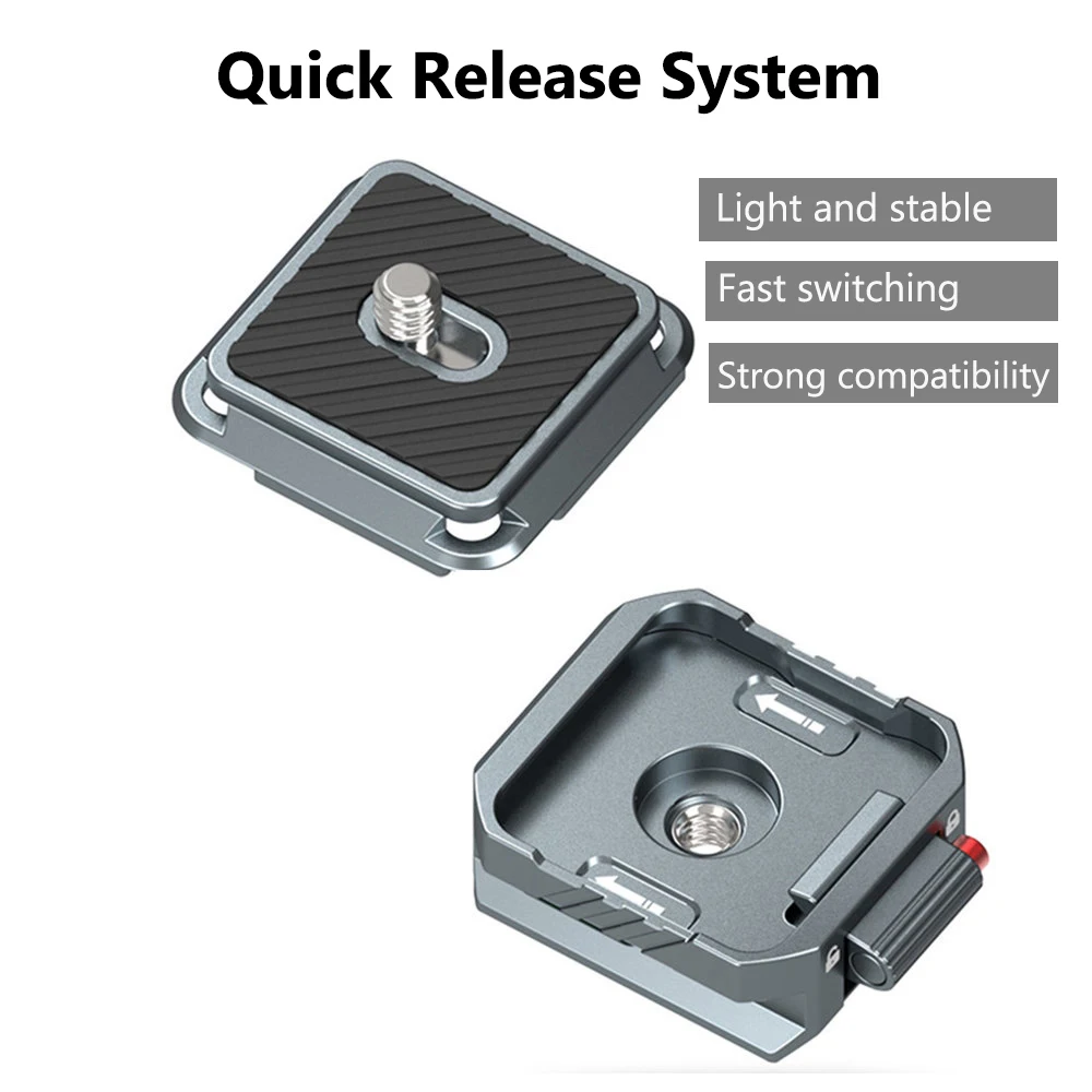 2025 Universal Arca Schnellwechselsystem Plattenklemme 1/4 Zoll 3/8 Zoll Schnellschalter-Set für DSLR-Kamera Gimbal Stativ Zhiyun Stabilisator