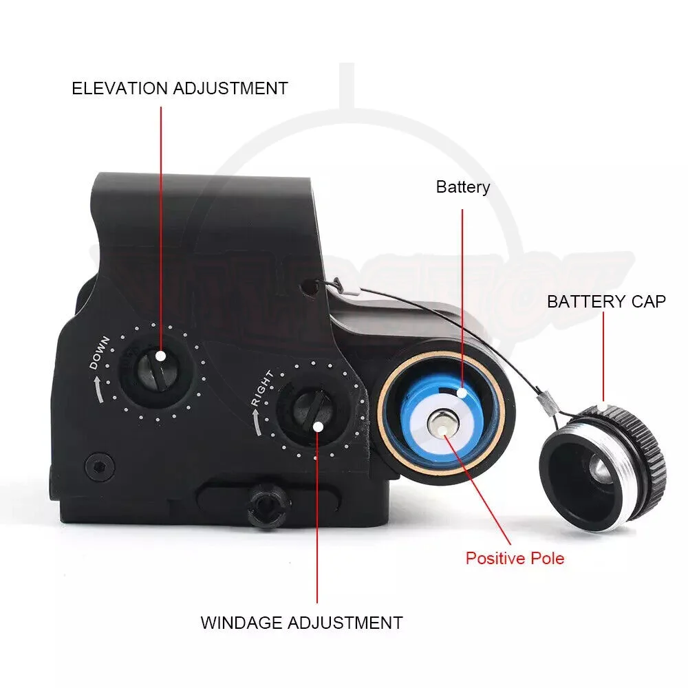 558+G33 Holographic Reflex Sight Red Dot Optic Sight with G33 3X Magnifier Combo Built-in Flip QD Mount