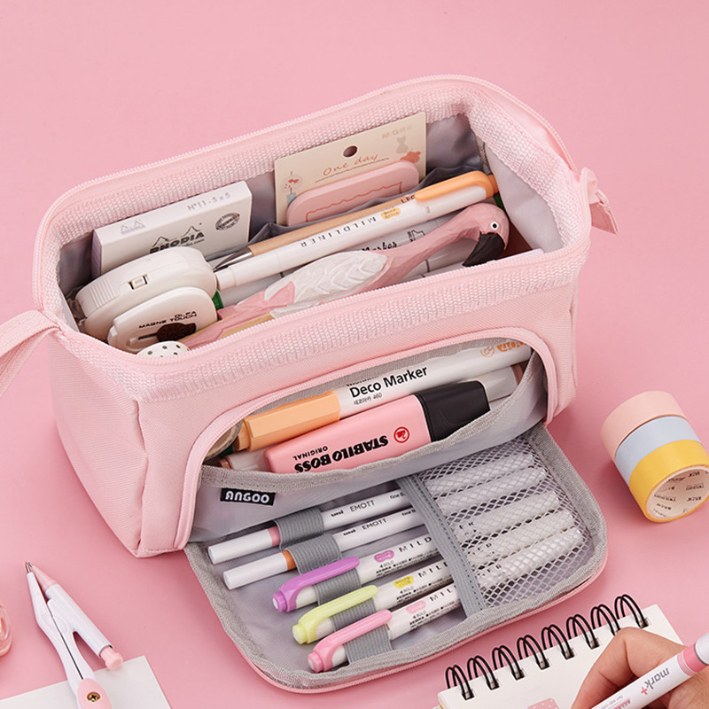 Große Kapazität Bleistift Fall Nette Student Bleistift Fällen Große Stift Tasche Fall Lagerung Box Junge Mädchen Kind Büro Schule Schreibwaren