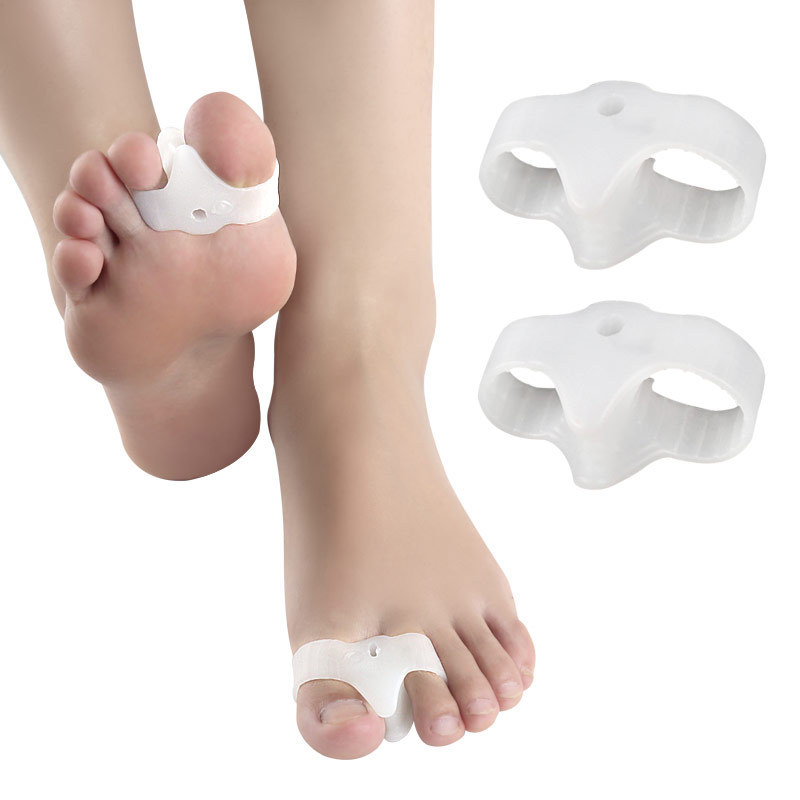 2PCS Silikon Gel Daumen Corrector Bunion Fuß Zehe Hallux Valgus Schutz Separator Finger Haarglätter Teller Fußpflege Werkzeug