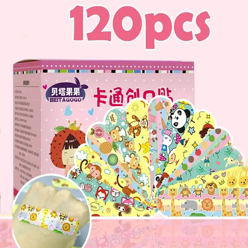 10-240pc patrón de dibujos animados impermeable hemostasia tirita pegatinas para niños vendaje adhesivo yeso para heridas botiquín de primeros auxilios de emergencia