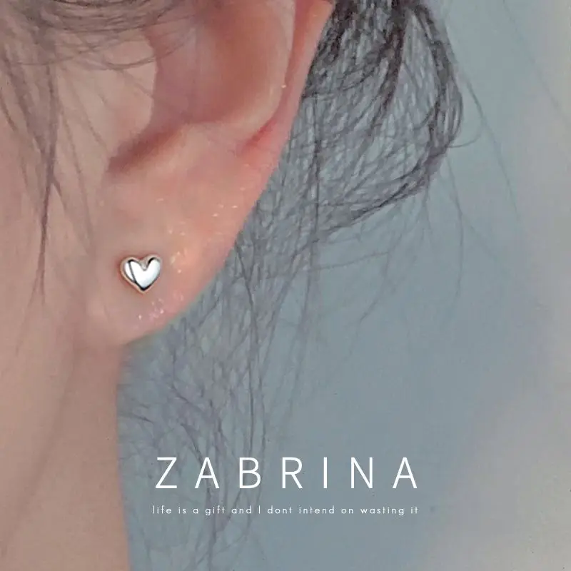 ใหม่S925 เงินสเตอร์ลิงหัวใจแฟชั่นZirconต่างหูดอกไม้ผู้หญิงประณีตแฟนนักเรียนเครื่องประดับFine