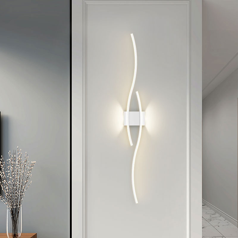 Luces de pared LED para interiores, lámparas de pared para dormitorio, apliques de pared para cabecera, iluminación interior negra, dorada y blanca para pasillo, balcón