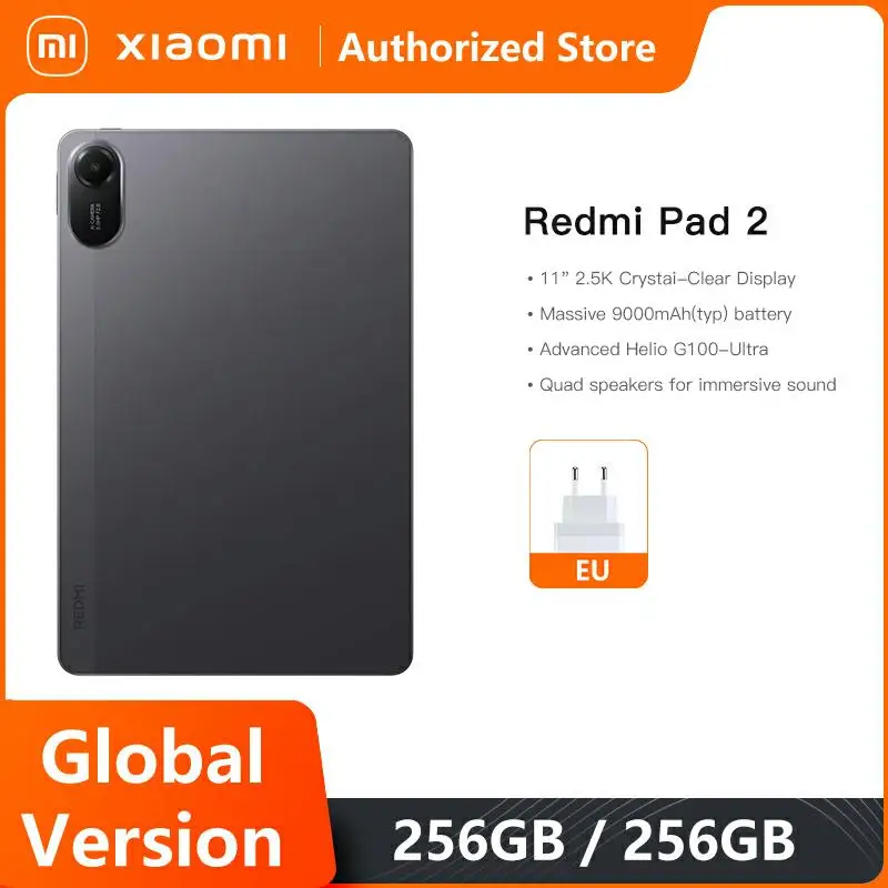 Versão global xiaomi redmi pad 2 9000mah bateria mtk helio G100-Ultra 11 "display 90hz tablet 8mp câmera hd carregamento rápido