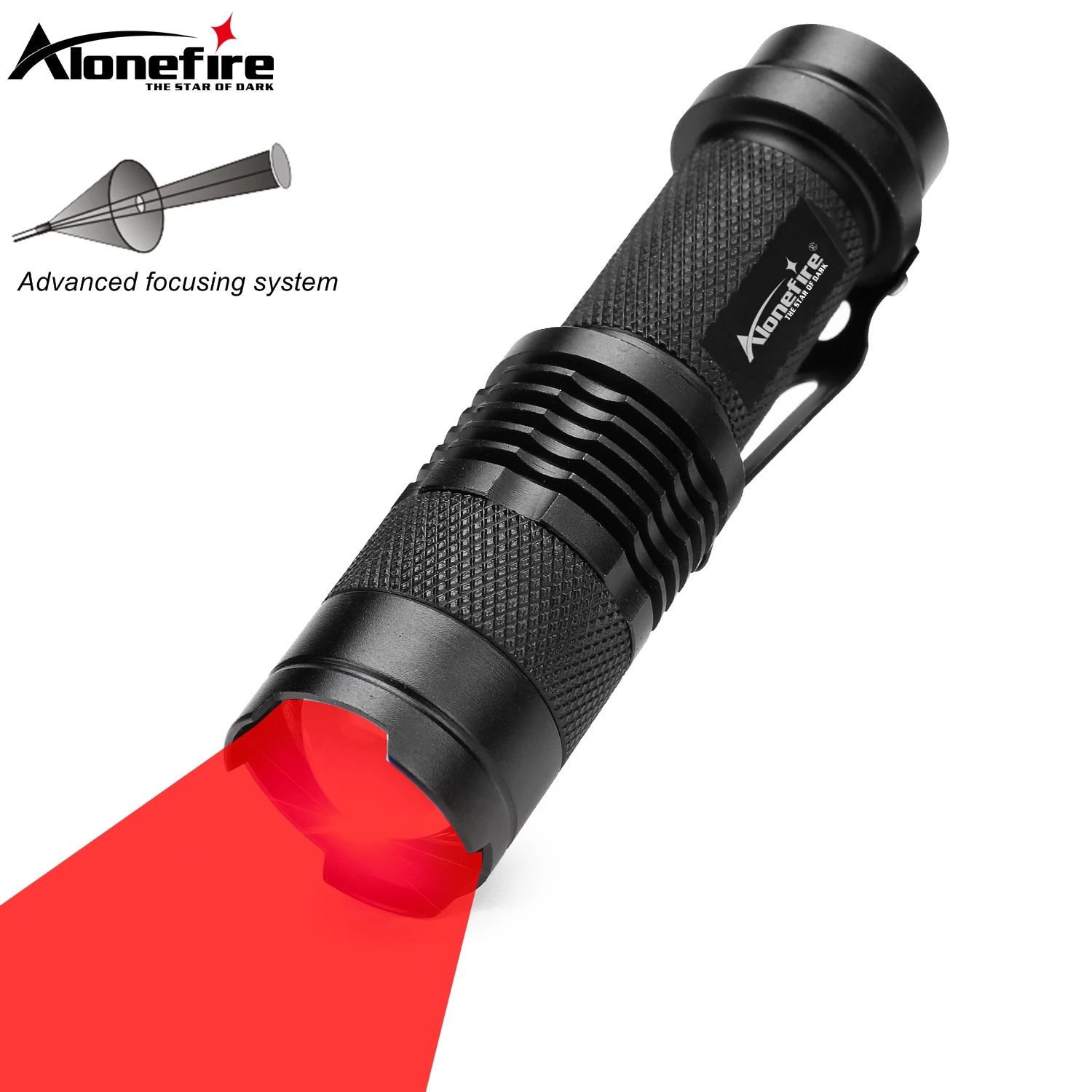 Linterna de luz roja con Zoom, Mini caza, abejas, pesca, vasos sanguíneos, astronomía, observación de estrellas, viaje, Hotel, cámara, lámpara detectora