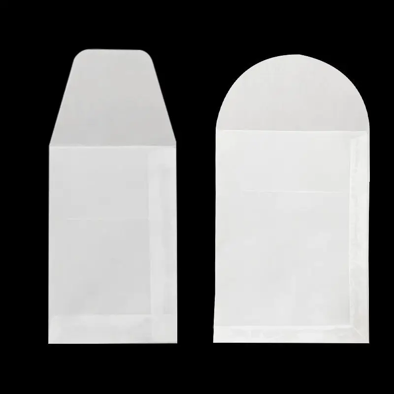 50 pçs/lote translúcido mini envelope saco de armazenamento de jóias para cartão brinco colar sacos de embalagem de presente casamento envelopes