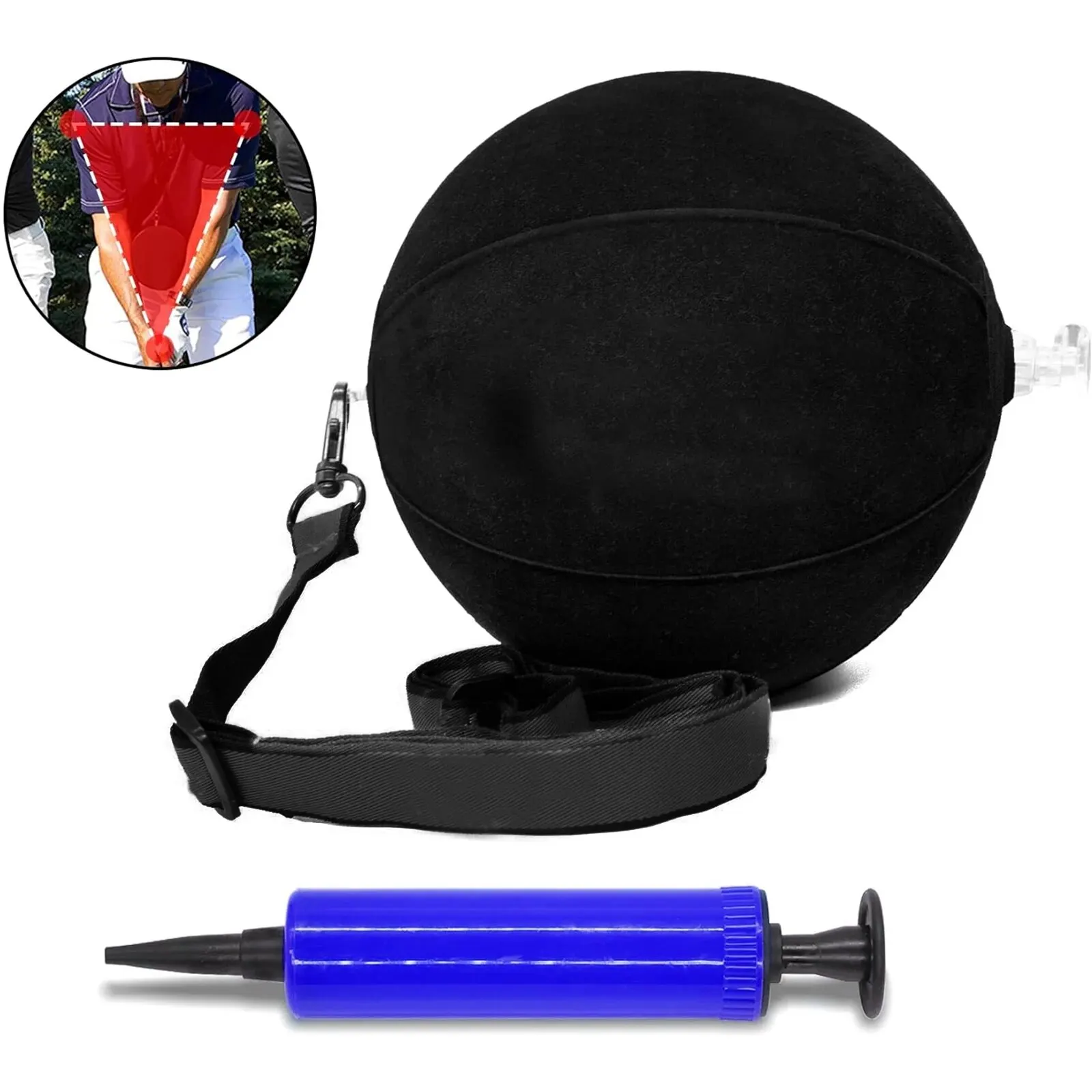 Clearance_Golf Swing Training Aids Smart Ball Trainer with Inflator Pump for Posture Correction Adjustable Intelligent Arm Motio