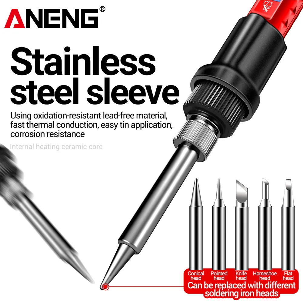 ANENG SL106 ไฟฟ้า 110 V/220 V อุณหภูมิเชื่อมบัดกรี US/EU Plug Professional เครื่องมือเชื่อม